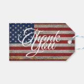 Dank u USA vlag 4 juli Amerika Cadeaulabel (Voorkant (Horizontaal))