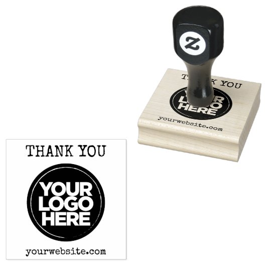 Dank u uw Business Logo Custom zelfgemaakte Rubberstempel (Gestempeld)