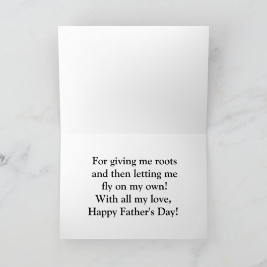 Dank u Vaderdag Bedankkaart (Binnen)