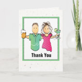 Dank u vakantie waardering grappige Cartoon Kaart (Voorkant)