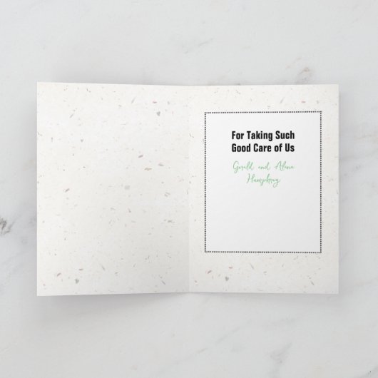 Dank u vakantie waardering grappige Cartoon Kaart (Binnen)