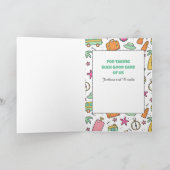 Dank u vakantiebestemming Funny Cartoon Kaart (Binnen)