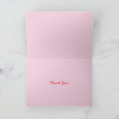 Dank u Valentijnsdag Amerikaanse Pit Bull Terrier Bedankkaart (Binnen)