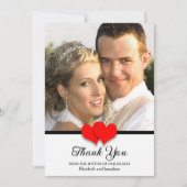 Dank u van de bodem van onze harten bruiloft bedankkaart (Voorkant)