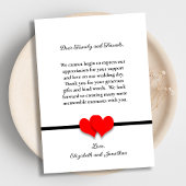 Dank u van de bodem van onze harten bruiloft bedankkaart