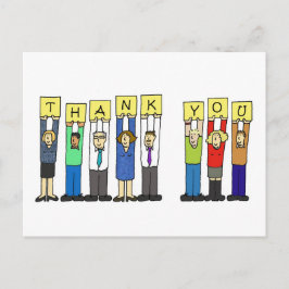 Dank u van de groep, Cartoon mensen. Briefkaart