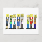 Dank u van de groep, Cartoon mensen. Briefkaart (Voorkant)
