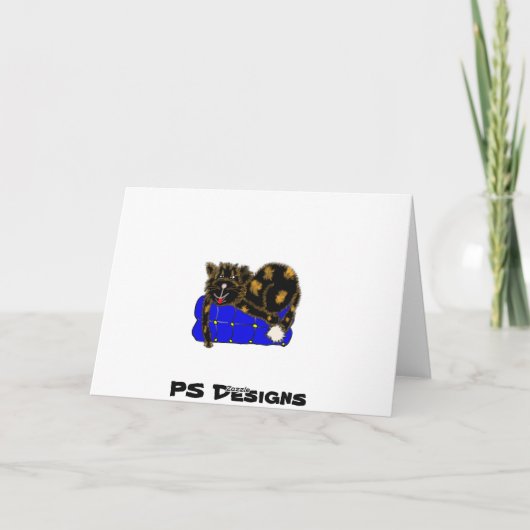 , Dank u van de Kat Bedankkaart (Achterkant)