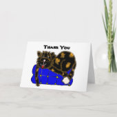 , Dank u van de Kat Bedankkaart (Voorkant)