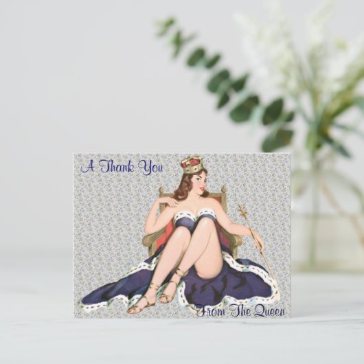 Dank u van de koningin briefkaart (Staand voorkant)