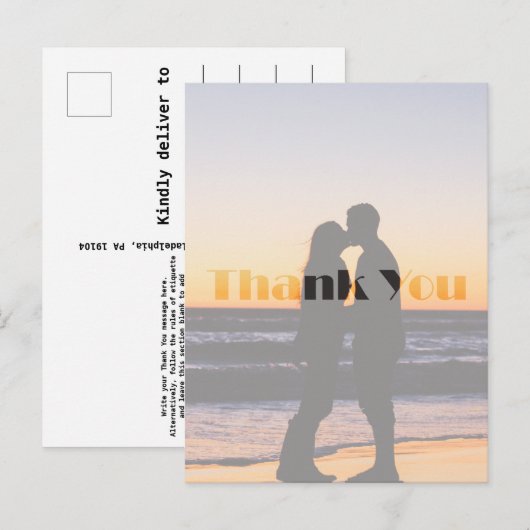 Dank u van de nieuwe Wijzen Aankondigingskaart (Voorkant / Achterkant)