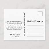 Dank u van de nieuwe Wijzen Aankondigingskaart (Achterkant)