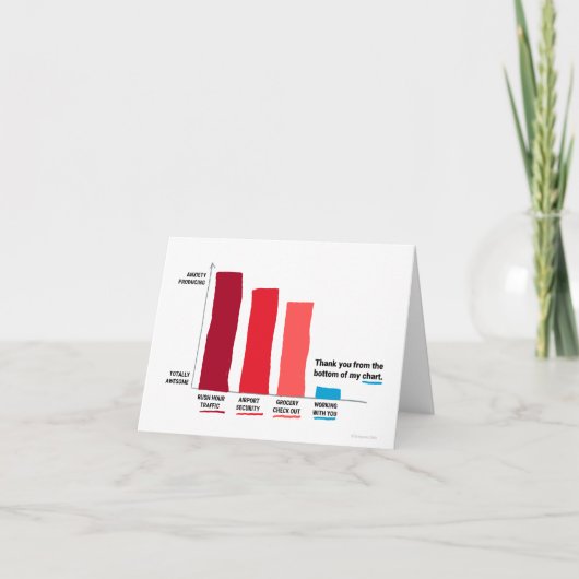 Dank u van de Onderkant van Mijn Grafiek Gefluste  Kaart (Voorkant)