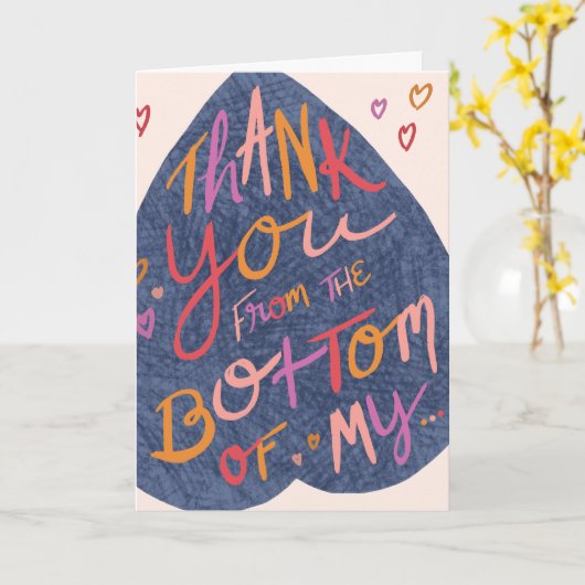 Dank u van de Onderkant van Mijn Wenskaart van de Kaart (Gele Bloem)