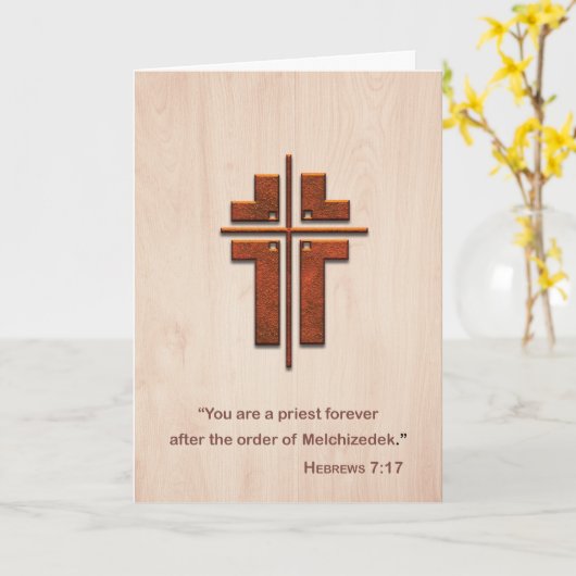 Dank u van de priester voor de vriendelijkheid van kaart (Gele Bloem)