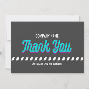 Dank u van een bedrijf minimaliss vet grijs bedankkaart