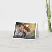 Dank u van Mr en Mrs Photo Wedding Dank u Notitiekaartje (Voorkant)