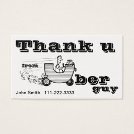 Dank u - van Uber Guy Visitekaartje