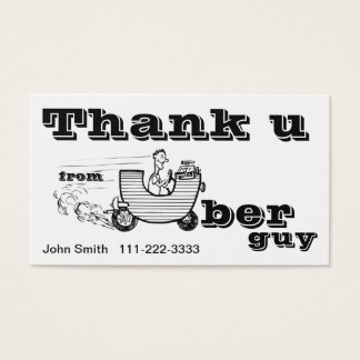 Dank u - van Uber Guy Visitekaartje