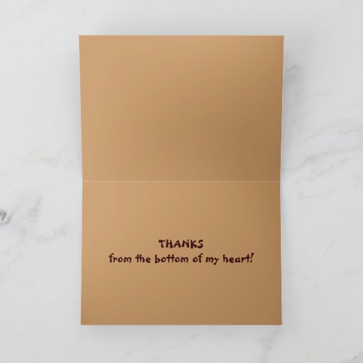 Dank u vanuit het hart - Hondenliefhebber Bedankkaart (Binnen)