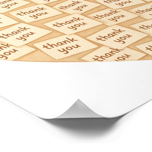 Dank u vanuit mijn hart poster (Hoek)