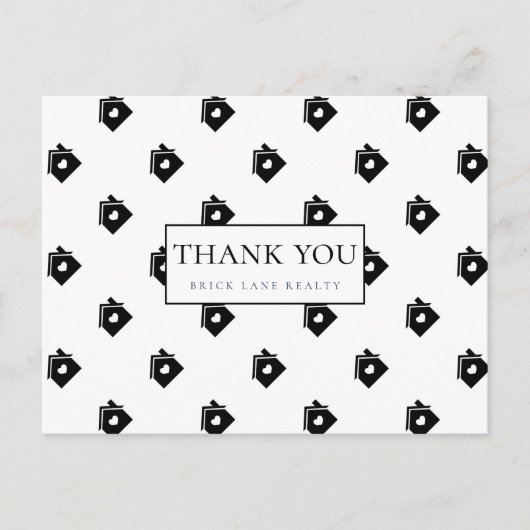 Dank U Vastgoed Huizen Briefkaart (Voorkant)