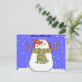 Dank u veel sneeuwen (personaliseer) briefkaart (Staand voorkant)