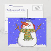 Dank u veel sneeuwen (personaliseer) briefkaart (Voorkant / Achterkant)