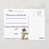 Dank u veel sneeuwen (personaliseer) briefkaart (Achterkant)