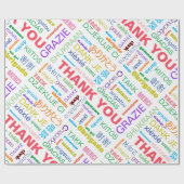 Dank u veelkleurige meertalige cadeaupapier (Vlak)