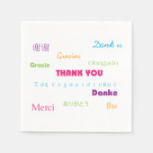 Dank u vele talen kleurrijke regenboog servet (Voorkant)