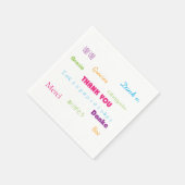 Dank u vele talen kleurrijke regenboog servet (Hoek)