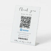 Dank u Venmo QR Code Scan om wit te betalen Reclamebord Met Voetstuk (Voorkant)