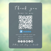 Dank u Venmo QR Code Scan te betalen Marine Raamsticker (Vel 3)