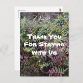 Dank U Verhuurhuis Varens Bos Hut Gast Briefkaart (Voorkant / Achterkant)