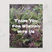 Dank U Verhuurhuis Varens Bos Hut Gast Briefkaart (Voorkant)