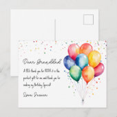 Dank u verjaardag briefkaart (Voorkant / Achterkant)