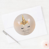 Dank u verjaardag Classic Ronde Sticker (Envelop)