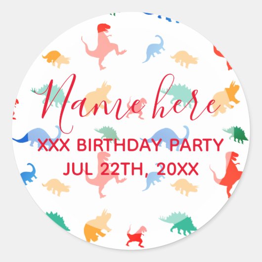 Dank u Verjaardag kinder Ronde Sticker (Voorkant)