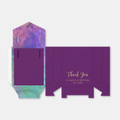 Dank u Verjaardag Modern Roze Paarse gunst Boxen Bedankdoosjes (Uitgevouwen)