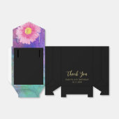 Dank u Verjaardag Moderne Roze Bloemen Favoriete D Bedankdoosjes (Uitgevouwen)