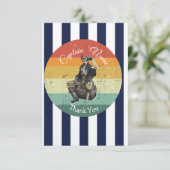 dank u verjaardag .Pirate nautisch Bedankkaart (Staand voorkant)