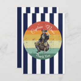 dank u verjaardag .Pirate nautisch Bedankkaart