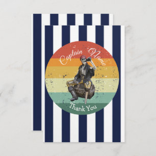dank u verjaardag .Pirate nautisch Bedankkaart