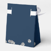 Dank u Verjaardag Silver Glitter Confetti Navy Bedankdoosjes (Achterkant)