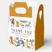 Dank u Verjaardag Twee Wilde Safari Dieren Kinder Bedankdoosjes (Geopend)