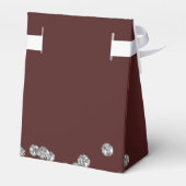 Dank u Verjaardags Silver Confetti Bourgondië Bedankdoosjes (Achterkant)