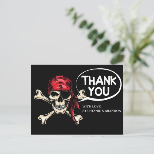 Dank u verjaardagsfeestje briefkaart (Staand voorkant)