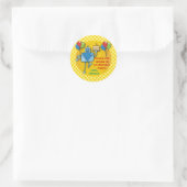 Dank u Verjaardagsfeestje Gele Stickers (Tas)