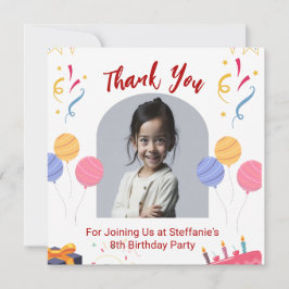 Dank u Verjaardagsfeestje Personaliseer Kaart